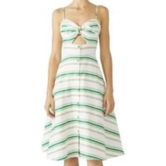 🍕🪻Hutch Marissa Striped Button-Down Cut-out Dress | Sold at Anthropologie - Picture 1 of 12